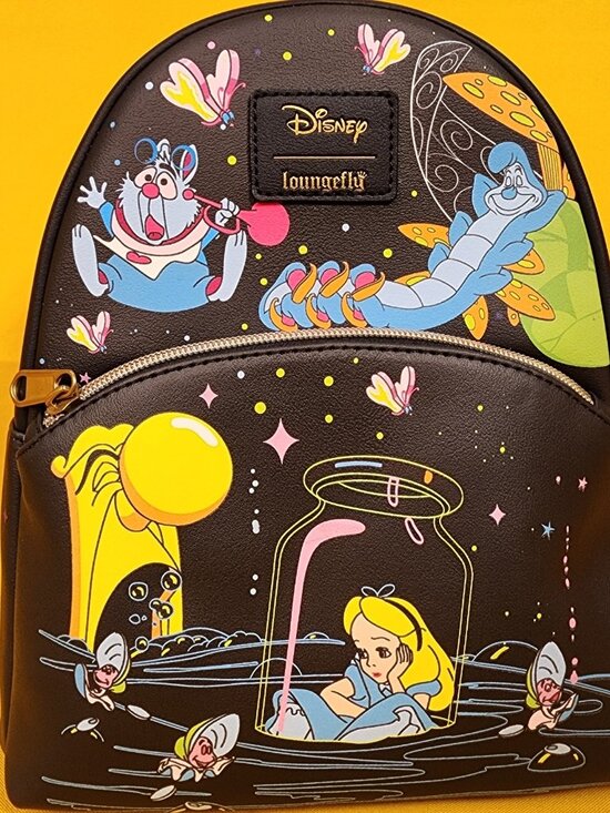 Loungefly Disney Alice In Wonderland Glow-In-The-Dark Characters Mini Backpack main image 9
